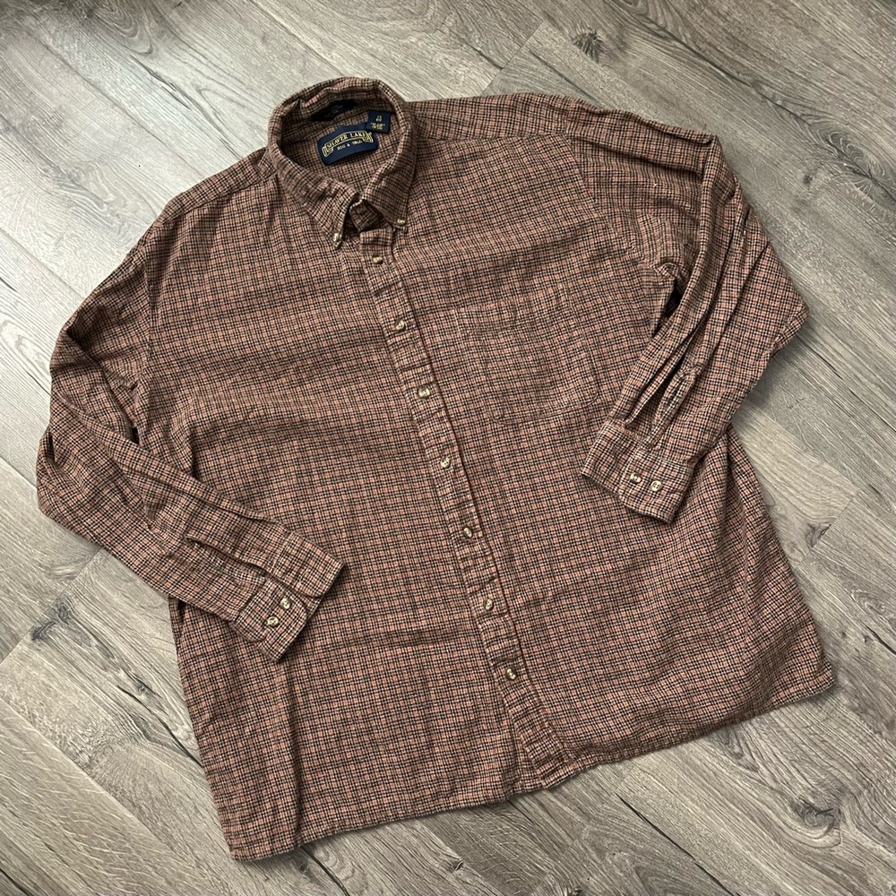 SHAVER LAKE Big & Tall Plaid Long Sleeve Button Down Shirt Size 2XB